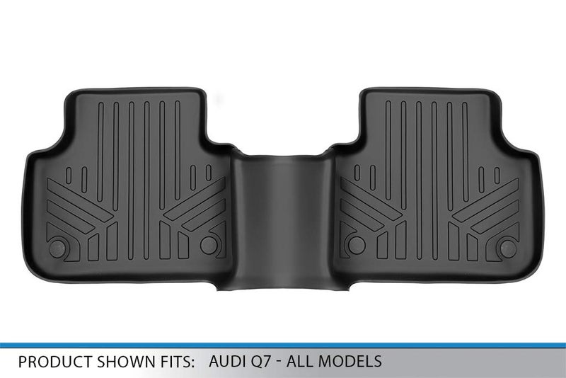SMARTLINER Custom Fit Floor Mats 2nd Row Liner for 2017-2025 Audi Q7 / SQ7 - Image 3